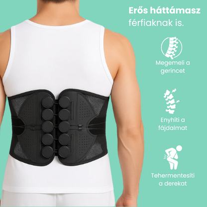 Testtartást segítő heveder (húzómechanika rendszerrel)