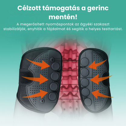 Testtartást segítő heveder (húzómechanika rendszerrel)