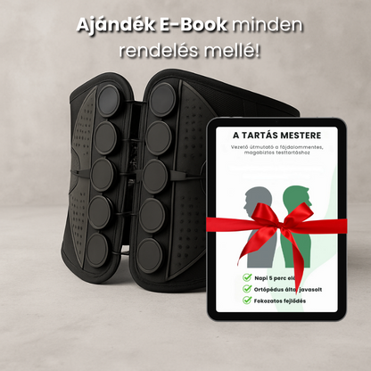 Testtartást segítő heveder (húzómechanika rendszerrel)