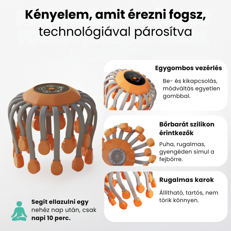 Csápos Fejmasszírozó